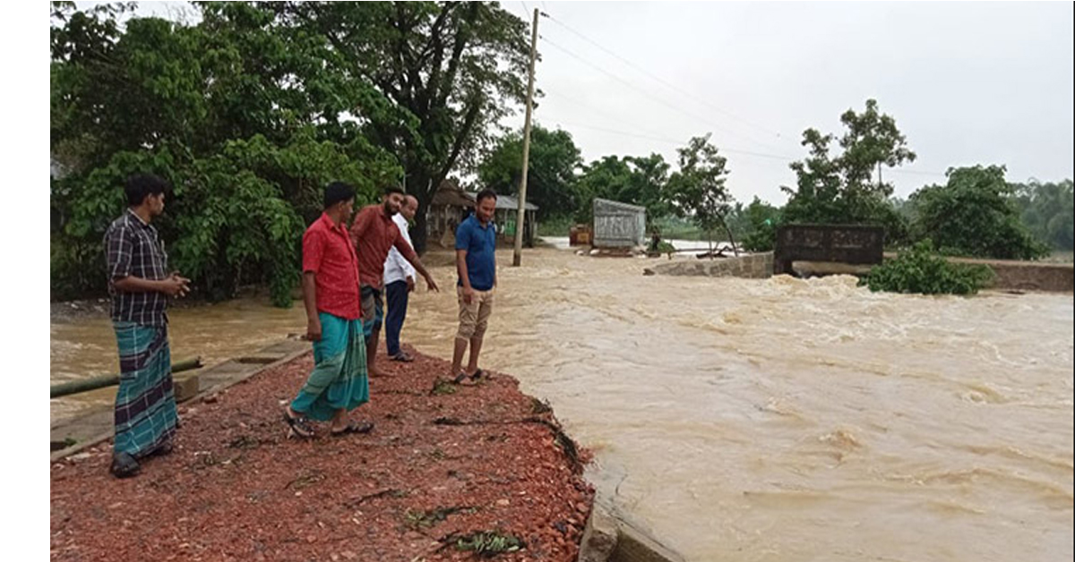 অতিবৃষ্টি ও পাহাড়ি ঢলে আবার কলমাকান্দায় প্লাবিত