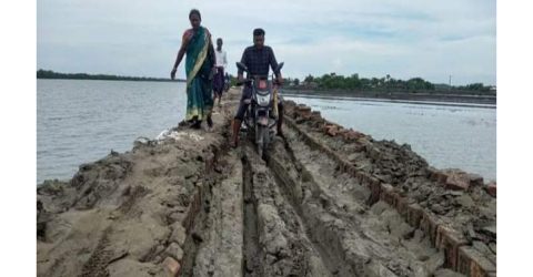 খুলনার কয়রার দক্ষিণ বেদকাশীর সড়কের বেহালদশা