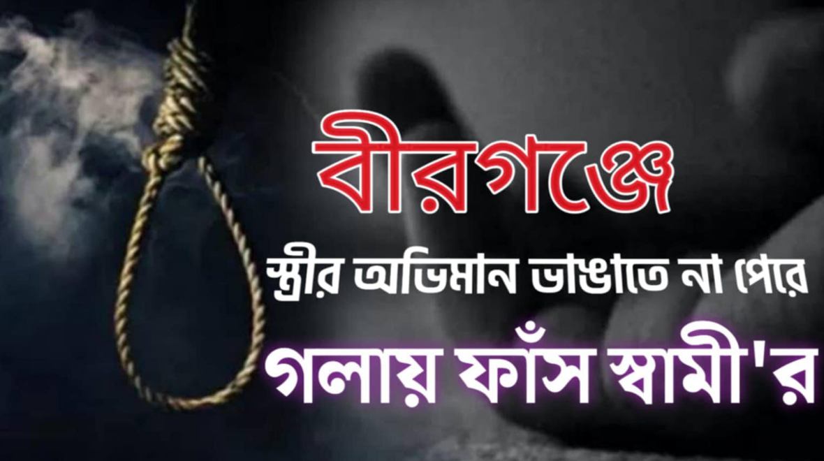 বীরগঞ্জে স্ত্রীর অভিমান ভাঙাতে না পেরে গলায় ফাঁস স্বামী