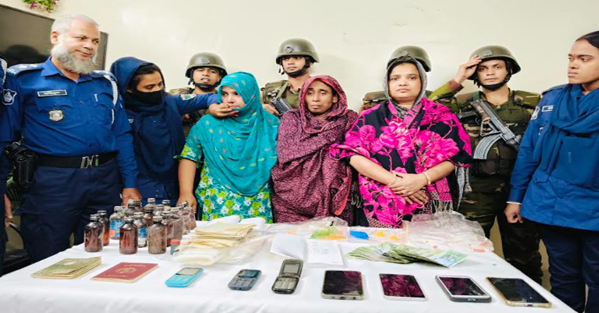কালীগঞ্জে যৌথ বাহিনীর অভিযানে মাদকদ্রব্য উদ্ধার আটক ৪