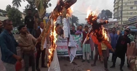 ভারতের আগ্রাসনের প্রতিবাদে পঞ্চগড়ে জাগপার বিক্ষোভ মিছিল