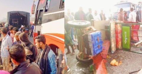 মাধবপুরে সড়ক দুর্ঘটনায় বাদশা কোম্পানির  দুই নারী শ্রমিকের মৃত্যু।