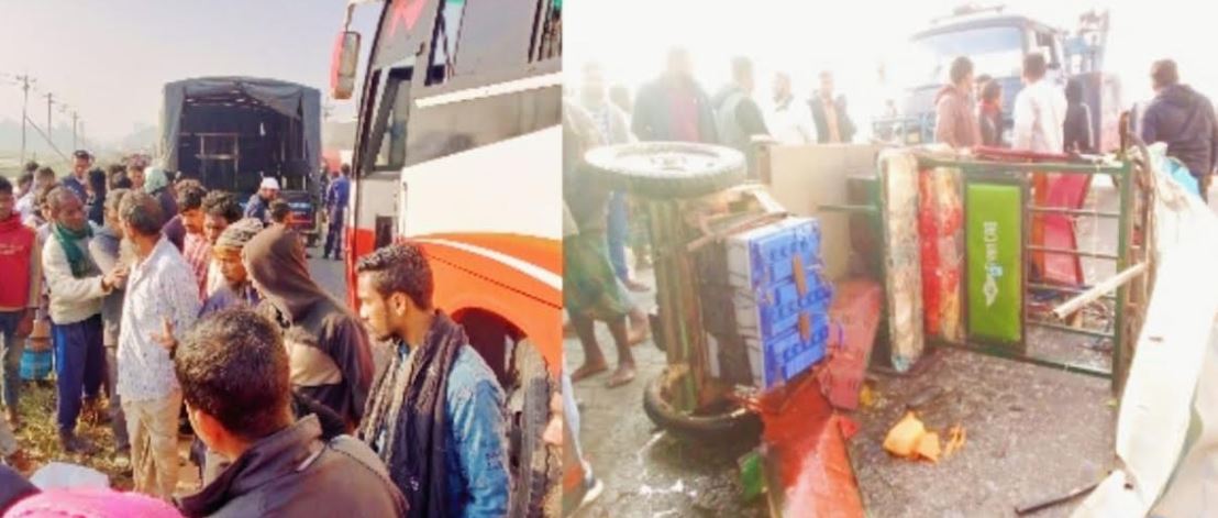 মাধবপুরে সড়ক দুর্ঘটনায় বাদশা কোম্পানির  দুই নারী শ্রমিকের মৃত্যু।