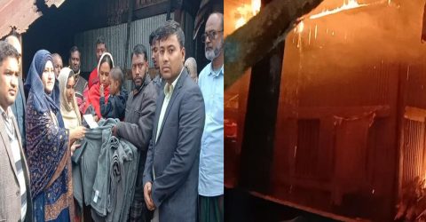 অগ্নি দুর্ঘটনায় ক্ষতিগ্রস্ত পরিবারের পাশে দাঁড়ালেন রামপাল উপজেলা নির্বাহী কর্মকর্তা