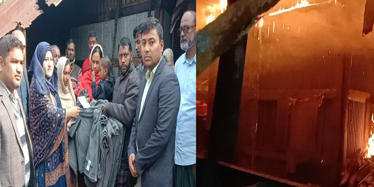 অগ্নি দুর্ঘটনায় ক্ষতিগ্রস্ত পরিবারের পাশে দাঁড়ালেন রামপাল উপজেলা নির্বাহী কর্মকর্তা