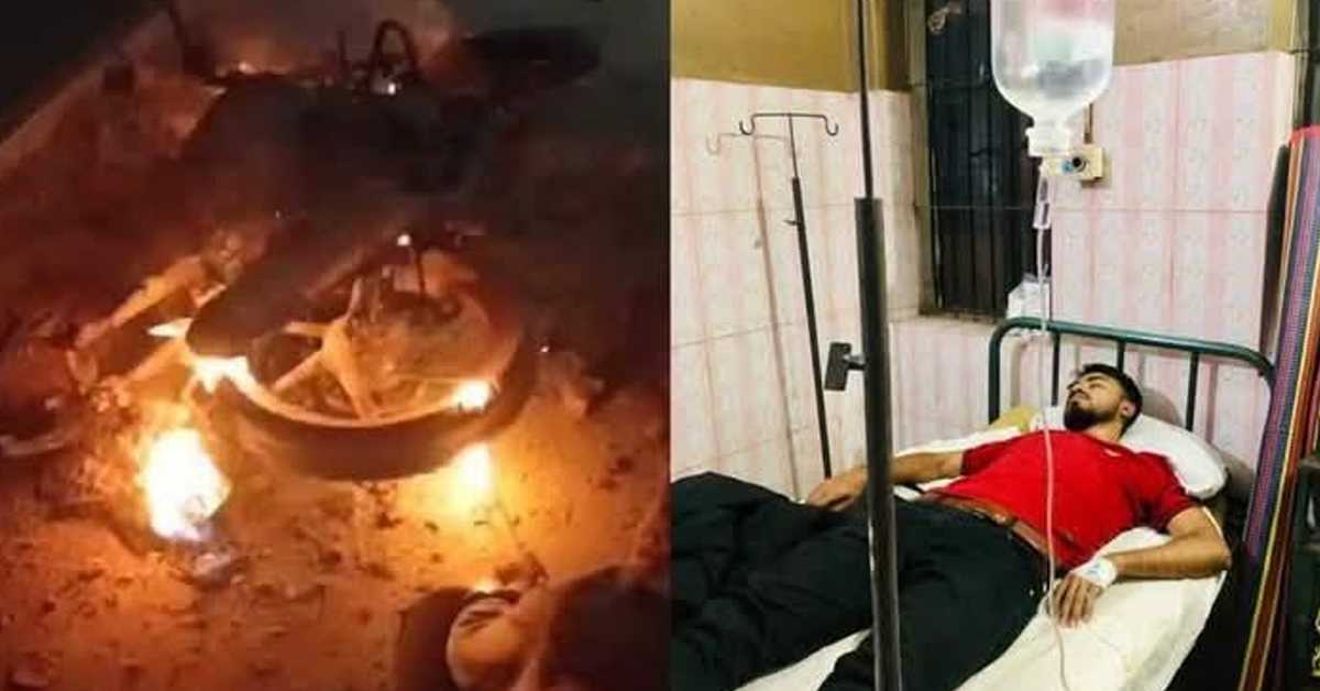 লালপুরে মেয়ের গোপন বিয়ে না মানায় মোটরসাইকেল পুড়িয়ে দিলেন শ্বশুর পক্ষ,জামাই হাসপাতালে