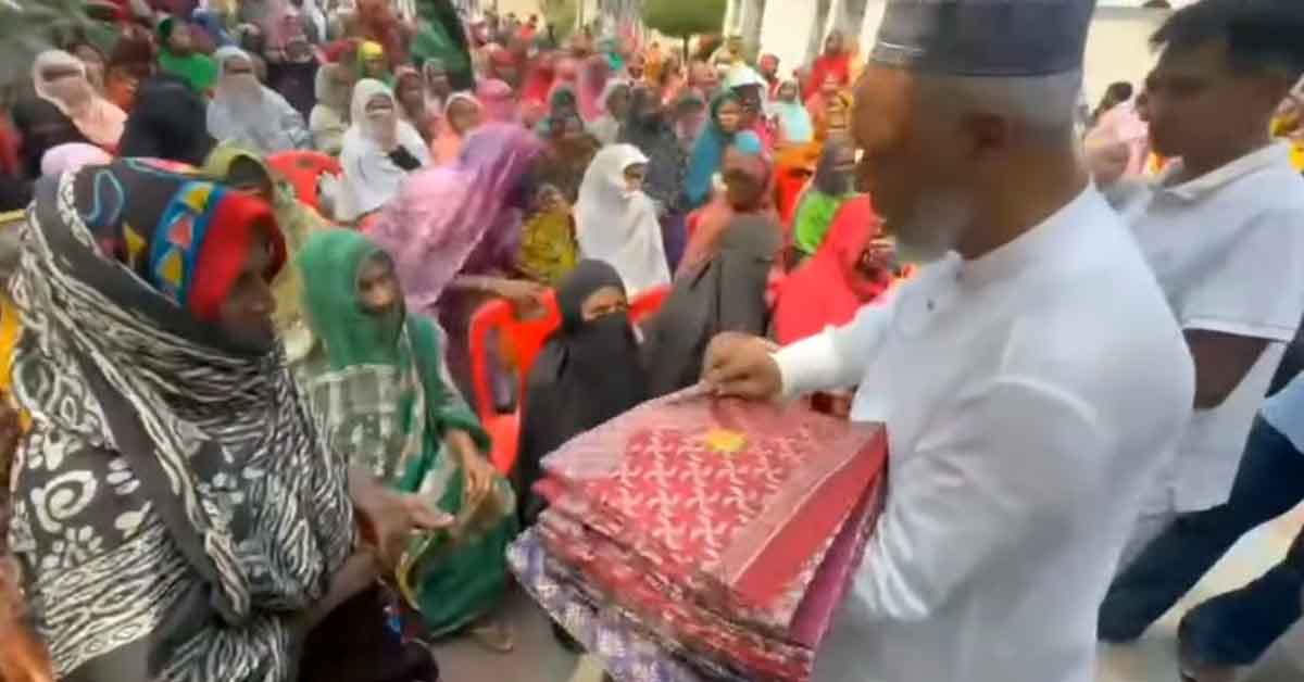 গাজীপুরের ৩৯ নং ওয়ার্ড এর কাউন্সিলর প্রার্থী নুরুজ্জামান মৃধার ঈদ উপহার বিতরণ