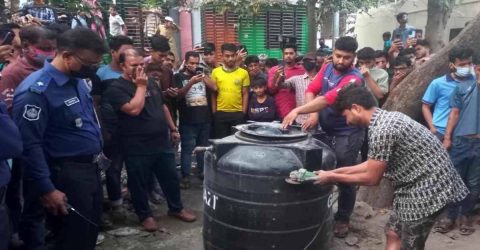 ব্রাহ্মণবাড়িয়ায় পানির ট্যাংক থেকে অজ্ঞাত যুবকের মরদেহ উদ্ধার।