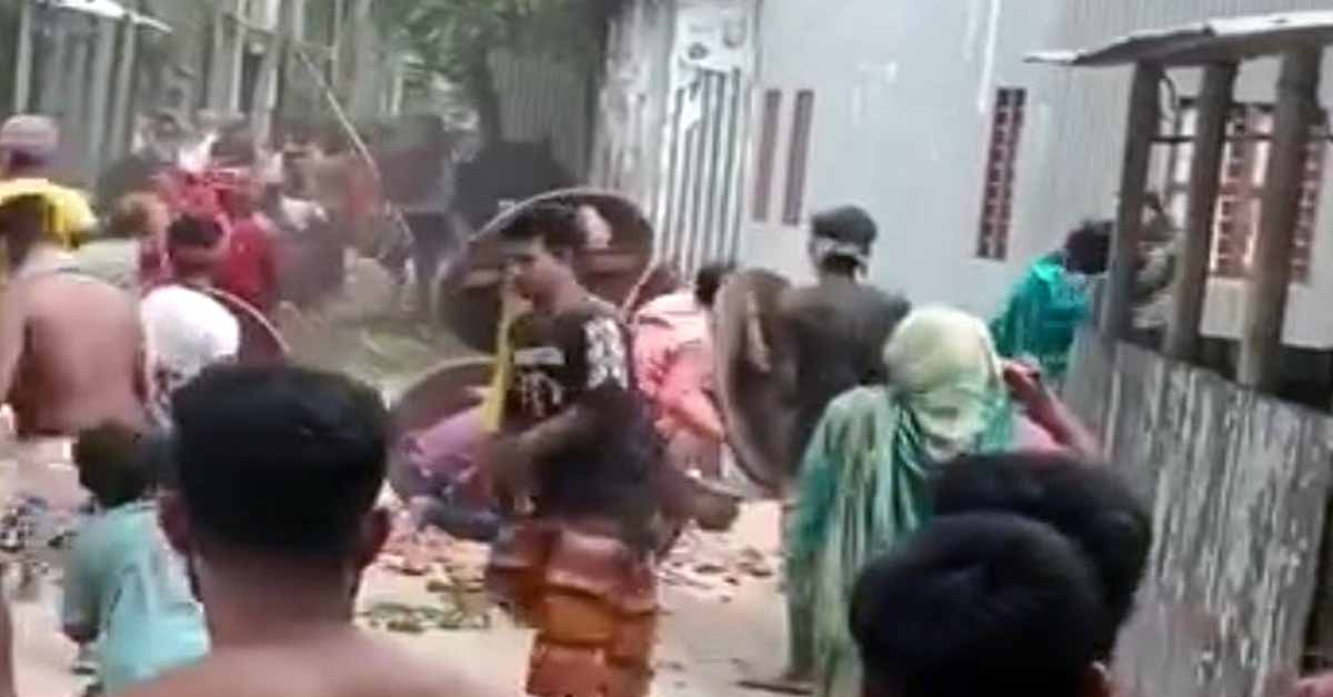 ভাঙ্গায় আম পাড়ার ঘটনাকে কেন্দ্র করে দুই পক্ষের সংঘর্ষ, আহত-২৫