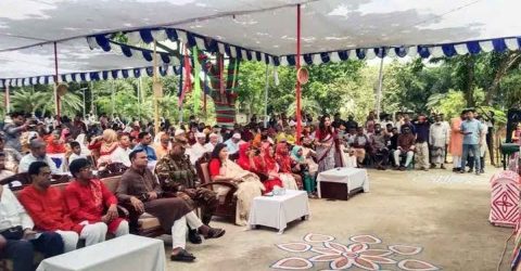 বর্ণিল আয়োজনে বর্ষবরণ উৎসব উদযাপন, বিরামপুরে জনস্রোত