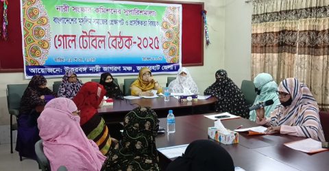 উত্তরবঙ্গ নারী জাগরণ মঞ্চ, জয়পুরহাট জেলা’ আয়োজিত এক বিশেষ গোলটেবিল বৈঠক