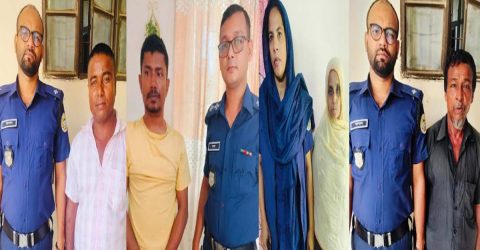 বানারীপাড়ায় ১ বছরের সাজাপ্রাপ্ত সহ বিভিন্ন মামলা’র ৪ ওয়ারেন্টভুক্ত আসামী গ্রেফতার