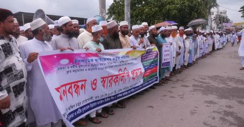 নোয়াখালীতে বকেয়া বেতন পরিশোধের দাবিতে মানববন্ধন উপদেষ্টার কাছে স্মারকলিপি