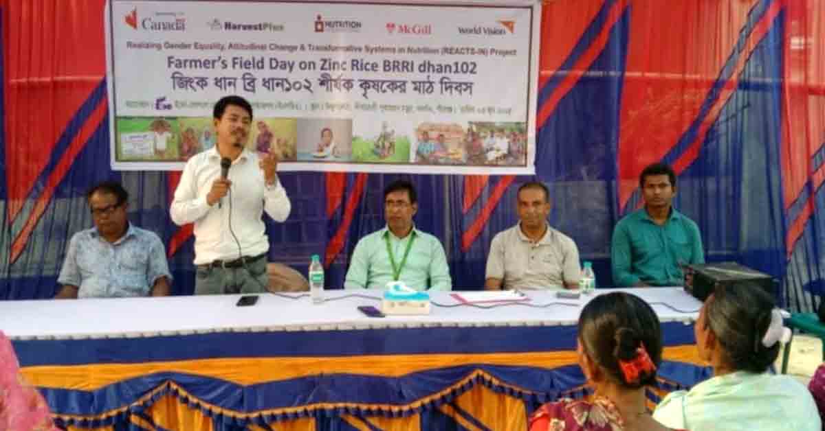ঠাকুরগাঁওয়ের পীরগঞ্জে জিংক ব্রি ধান-১০২ শীর্ষক কৃষক মাঠ দিবস অনুষ্ঠিত