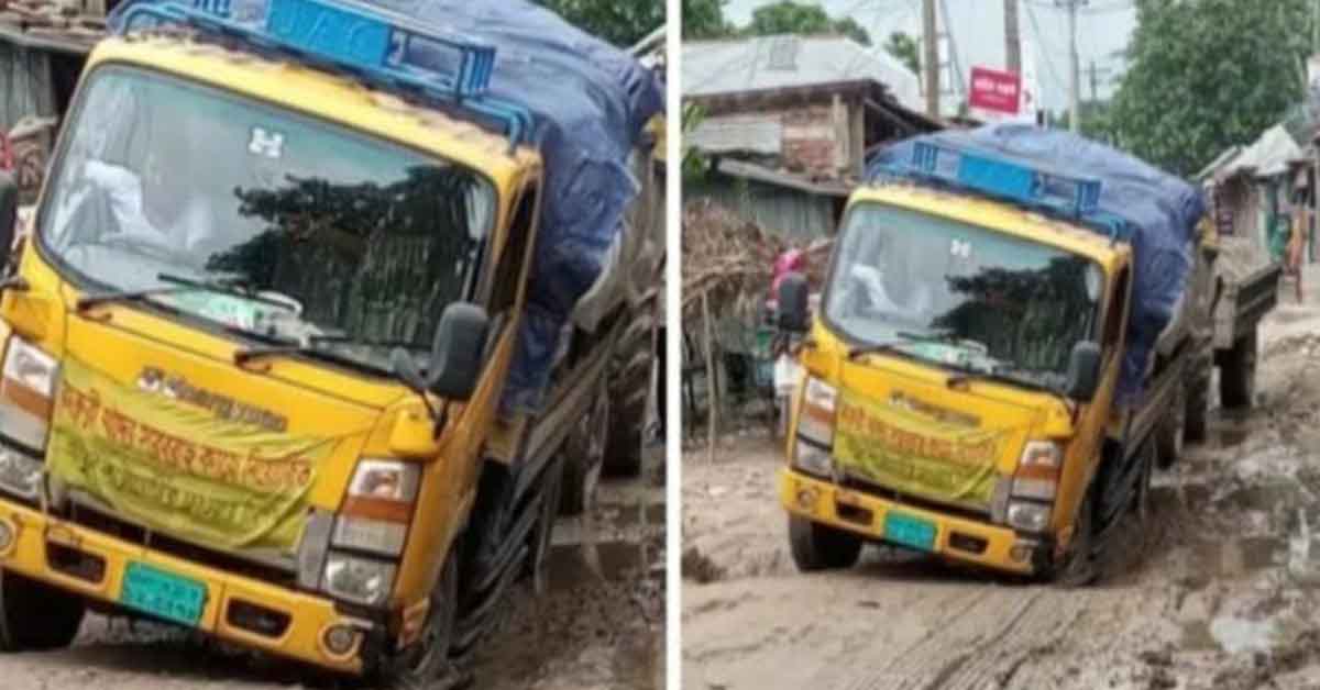সাঘাটায় রাস্তায় জনদুর্ভোগ চরমে সংস্কারের অভাবে ক্ষুব্ধ এলাকাবাসী