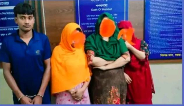 শিবগঞ্জে অসামাজিক কার্যকলাপে জড়িত অভিযোগে ০৩ নারীসহ ০৪ জন আটক