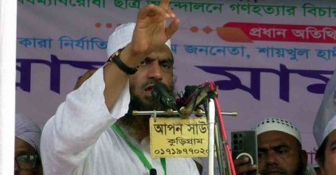 শেখ হাসিনা মেগা প্রকল্পের নামে মেগা দুর্নীতি করেছে- আল্লামা মামুনুল হক