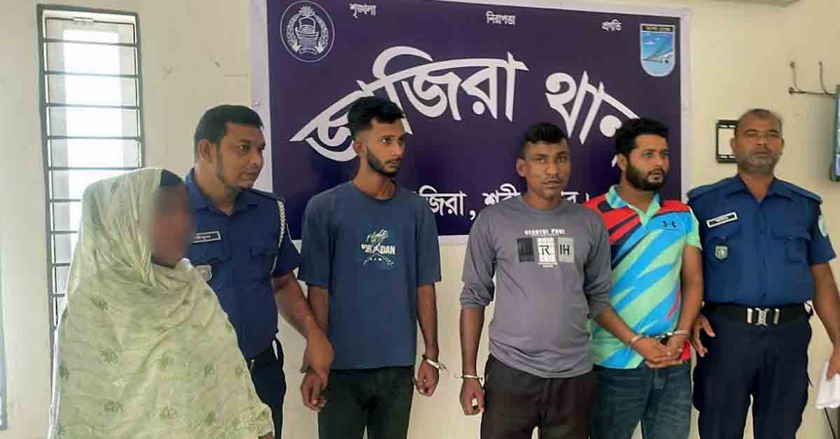 জাজিরায় মাদকবিরোধী অভিযানে হিরোইন-গাঁজাসহ গ্রেফতার চারজন