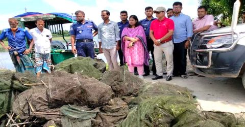 চায়না জালবিরোধী অভিযান পরিচালনা – শুনই ইউনিয়ন, আটপাড়া উপজেলা