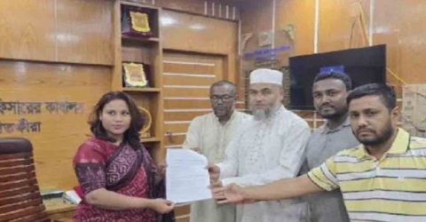 শ্যামনগর -আশাশুনি আসন একীভূতকরনের প্রতিবাদে ইউএনও বরাবর স্মারকলিপি প্রদান