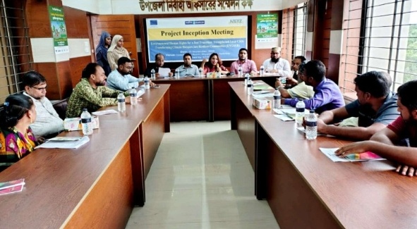 শ্যামনগরে জলবায়ু পরিবর্তনে মানবাধিকার নিশ্চিতকরনে এনগেজ প্রকল্পের অবহিতকরণ  সভা অনুষ্ঠিত