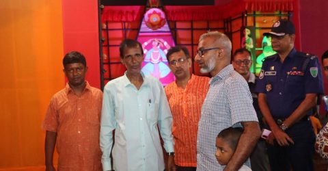 হবিগঞ্জ জেলার বিভিন্ন পূজা মণ্ডপ পরিদর্শন করেন পুলিশ সুপার