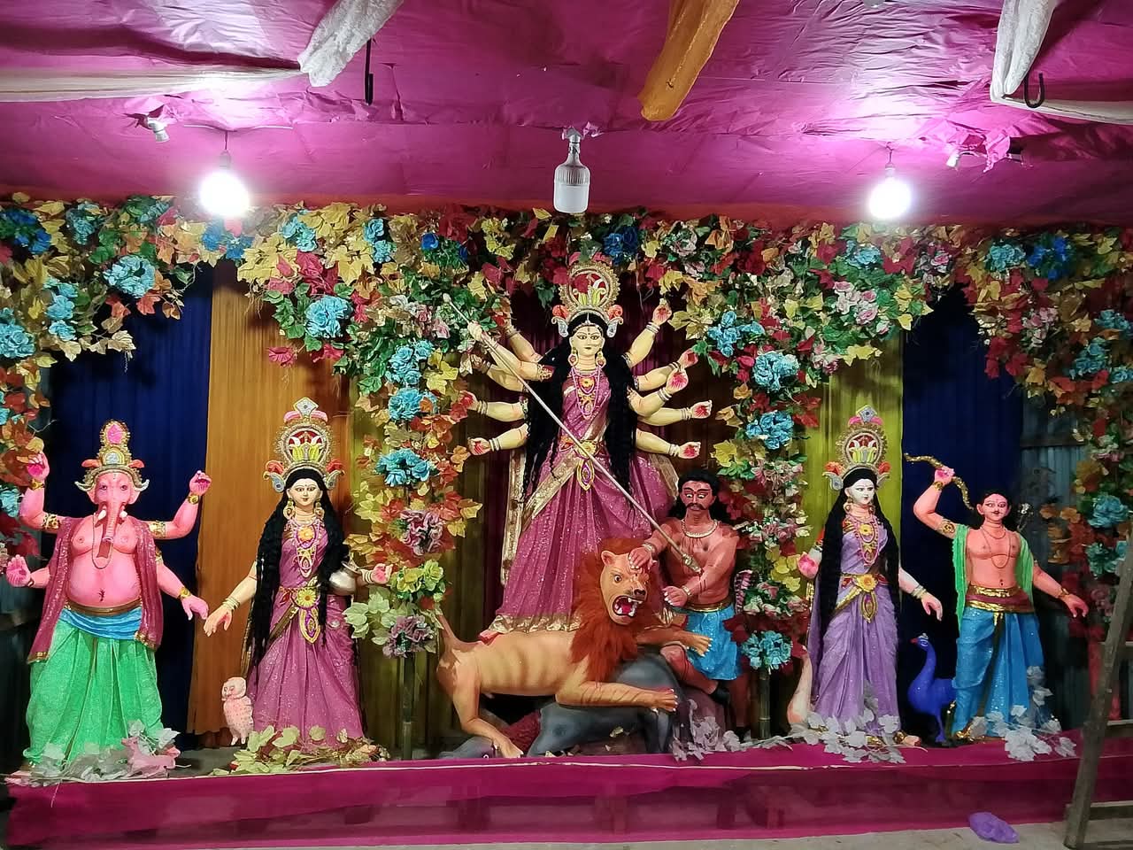 থানচিতে আজ শুরু শারদীয় দুর্গাপূজার উৎসব