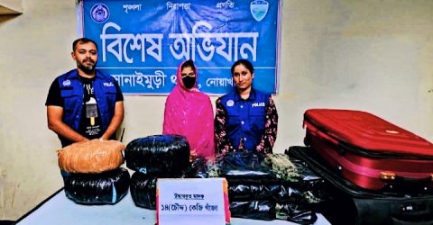 নোয়াখালী সোনাইমুড়ী পুলিশের অভিযানে  গাঁজাসহ নারী গ্রেফতার