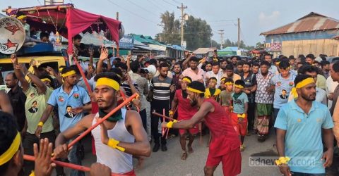 নোয়াখালীতে লাঠিখেলা-লোকগানে বিএনপির ৩১ দফা প্রচার