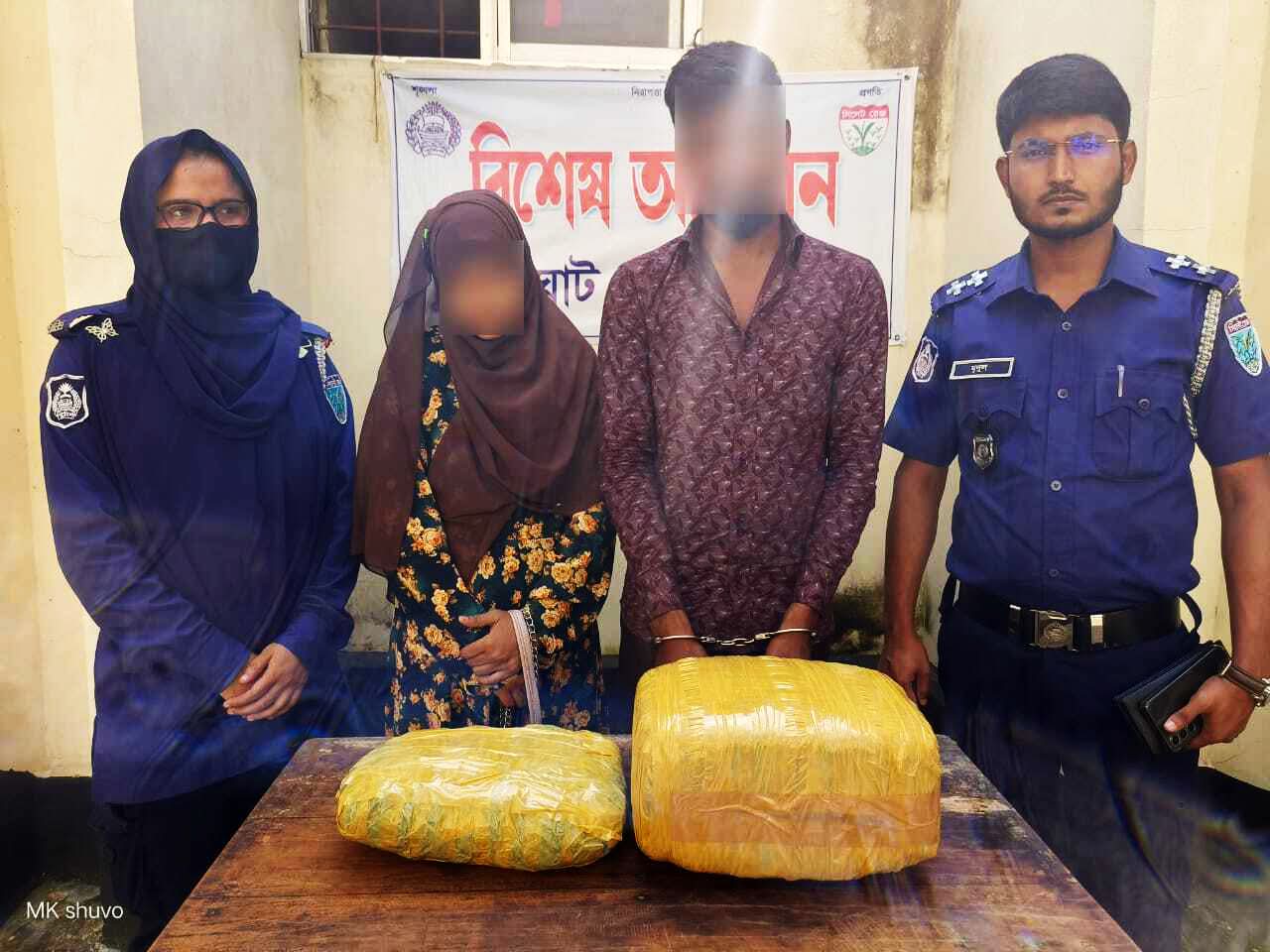 জয়দেবপুর এর স্বামী  স্ত্রী  গাজাসহ গ্রেফতার