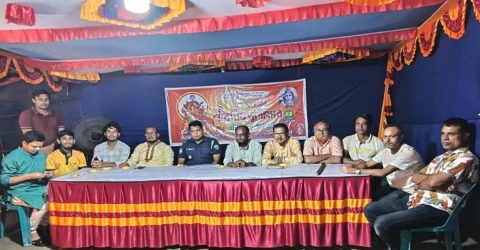 নাসির নগর উপজেলা প্রেস ক্লাবের উদ্যোগে সাংবাদিকদের বিভিন্ন পূজা মন্ডপ পরিদর্শন