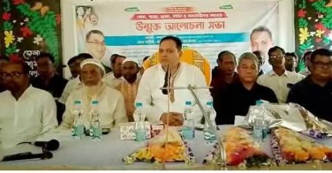 ঝিনাইগাতীতে বিএনপি’র প্রার্থীর সঙ্গে আদিবাসীদের মত বিনিময়।