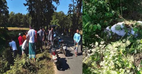ঝিনাইগাতী গারো পাহাড়ের সীমান্ত সড়কের পাশে এক নারীর অর্ধগলিত মরদেহ উদ্ধার