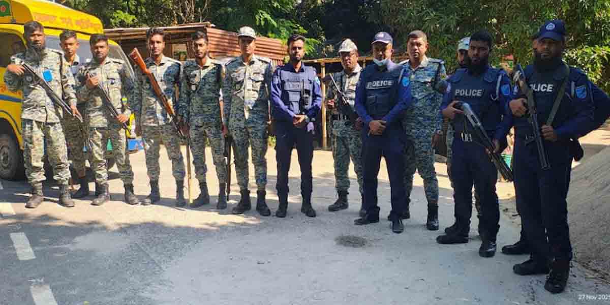 ভাঙ্গায় মহাসড়কে কঠোর অবস্থানে শৃঙ্খলা বাহিনী