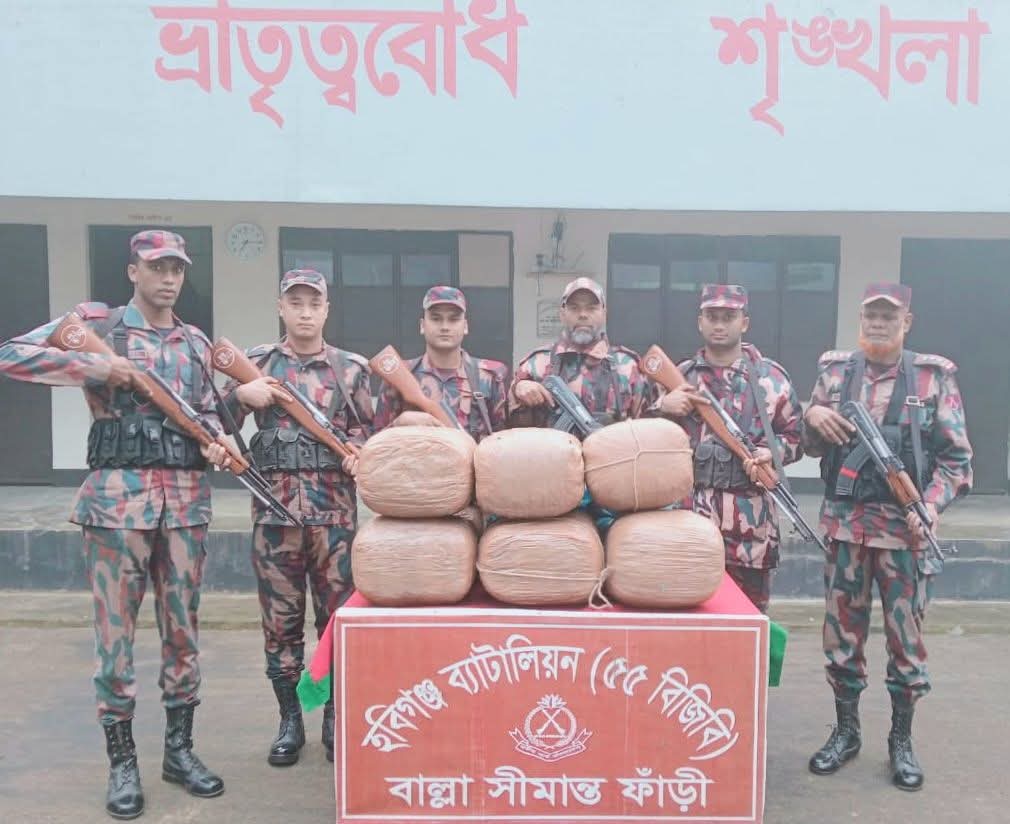 বিজিবি,র অভিযানে মাদক জব্দ