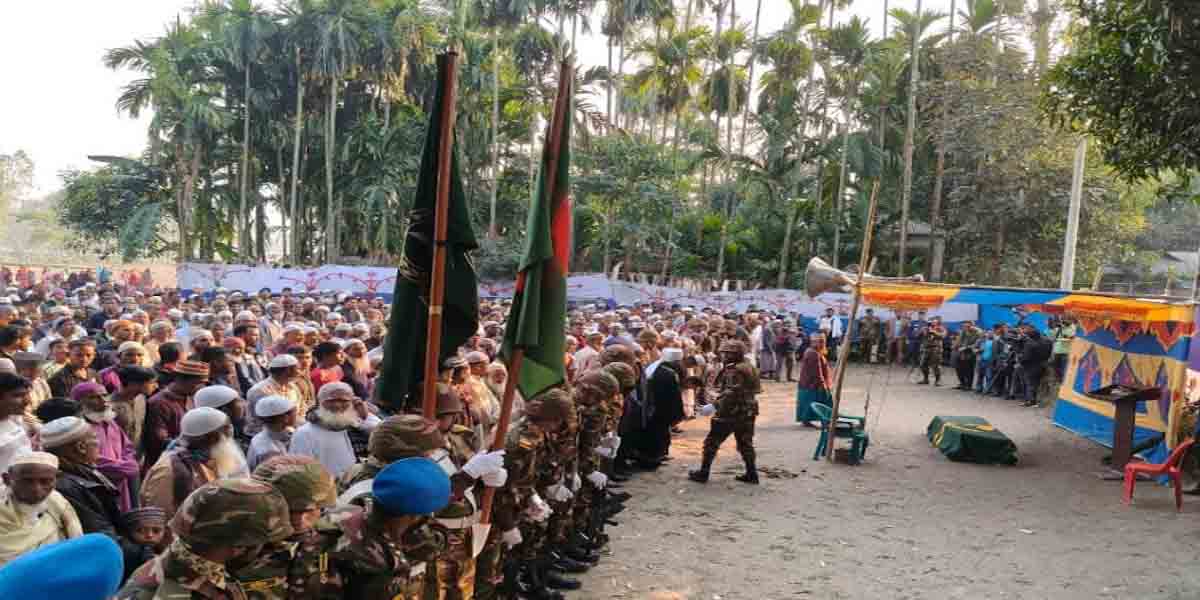 জাতিসংঘ মিশনে নিহত কুড়িগ্রামের  দুই সেনা সদস্যের দাফন সম্পন্ন